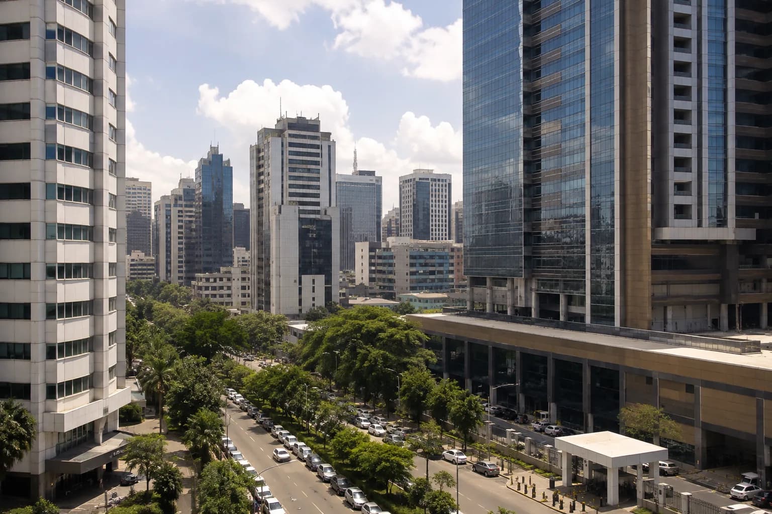 Nairobi business district skyline — financial hub for Kenyan startups and SMEs