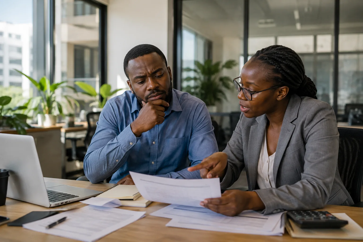 A Kenyan business owner weighing tough financial decisions about hiring, cash flow and growth